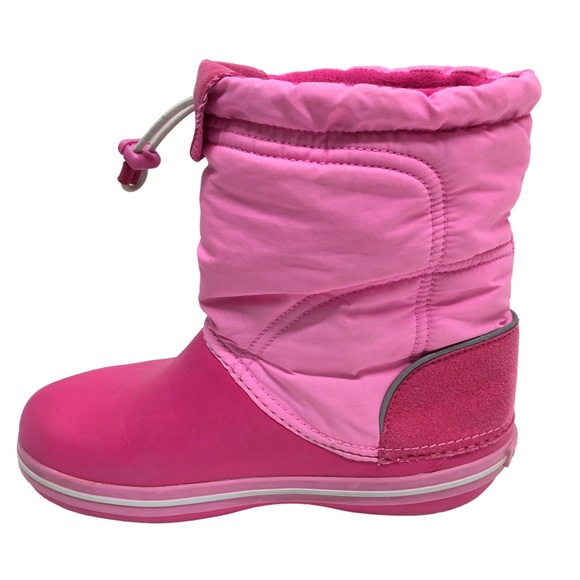 Crocs Kids' Crocband LodgePoint Pull-On Boot Pink J3 - Picture 6 of 17